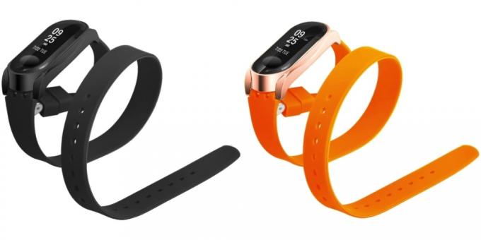 Силиконова каишка за Xiaomi Mi Band 3 за два обвивка