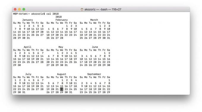 Екипът MacOS: Календар Setting
