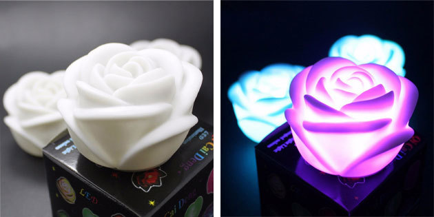 нощна лампа във формата на рози