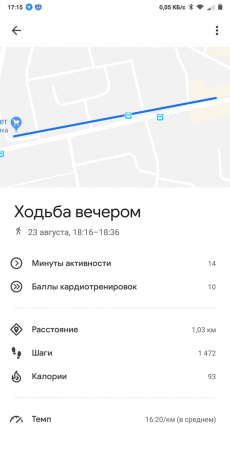 Google Fit: ходене през нощта