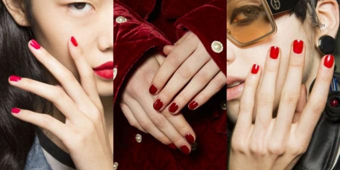 Fashion Nails 2018: Червено