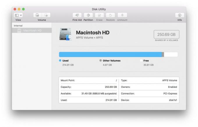 MacOS Висока Сиера: файлова система