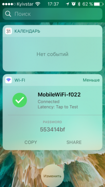 Wi-Fi Widget показва изпитанията и информацията за безжичната мрежа на екрана за заключване IOS