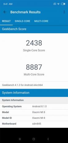 преглед Xiaomi Mi 8: GeekBench