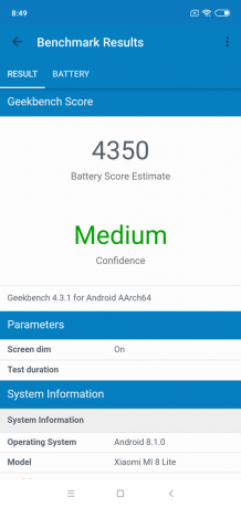 Преглед Xiaomi Mi 8 Lite: Резултати