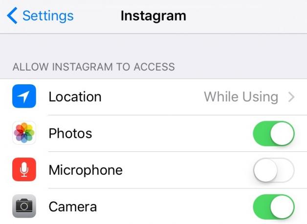 Контрол на достъпа до информация за кандидатстване в IOS Instagram 9