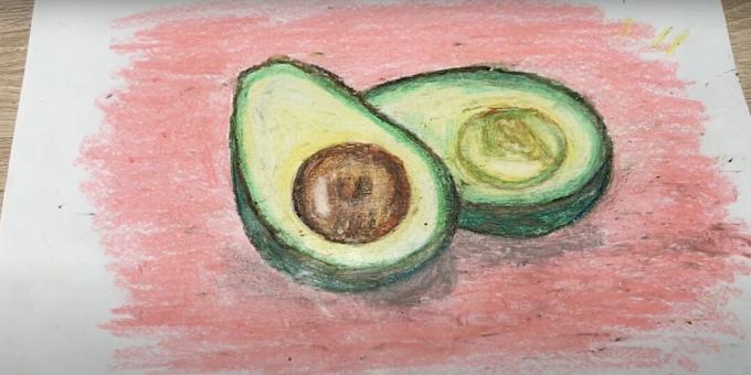 Рисунка от пастелни авокадо