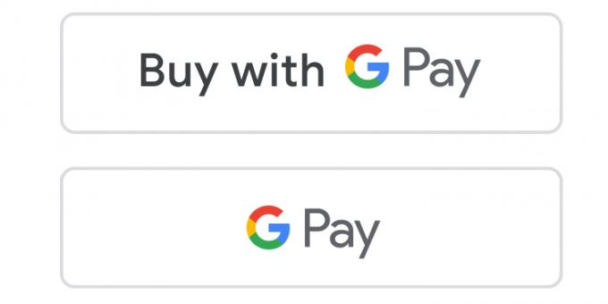 Бутони с Google Pay лого
