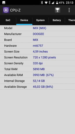 Doogee Mix: 2 спецификации