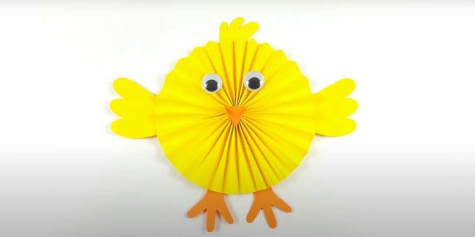 Направи си сам великденски занаяти: пиле от цветна хартия