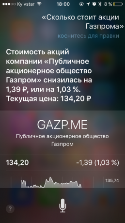 Siri команда: акции