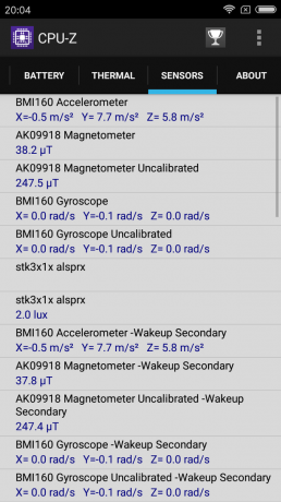 Redmi Забележка 5а CPU-Z