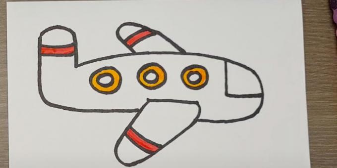 Как да нарисувате самолет: нарисувайте малки детайли