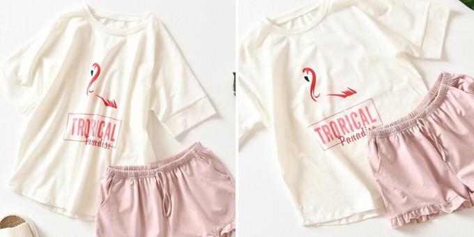 Пижама с фламинго