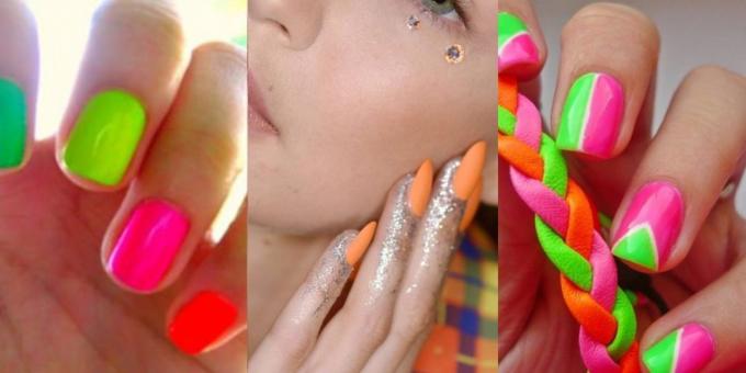 Fashion Nails 2018: неонови цветове