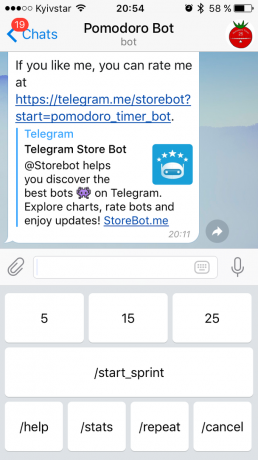 Bots Телеграма: Pomodoro Таймер