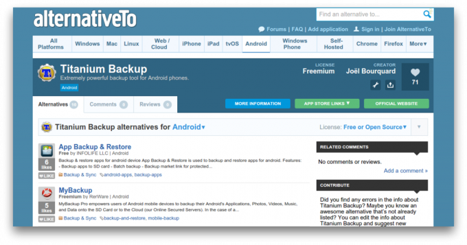 alternativeto.net - Приложения за Android безплатно