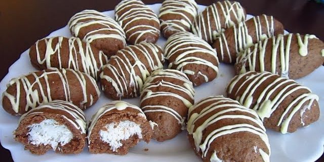 Шоколадови бисквити с кокос