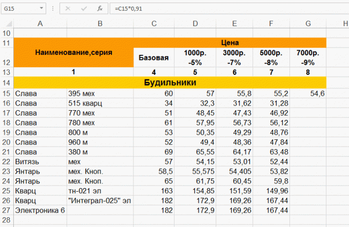 Копирайте формулата в Excel