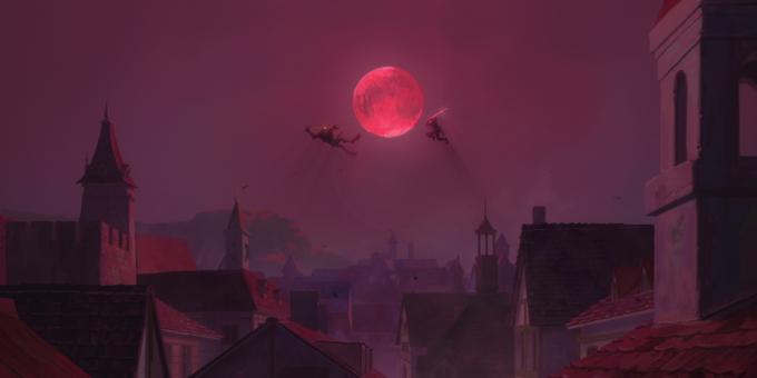 Кадър от анимето " Вещицата: Кошмарът на вълка"