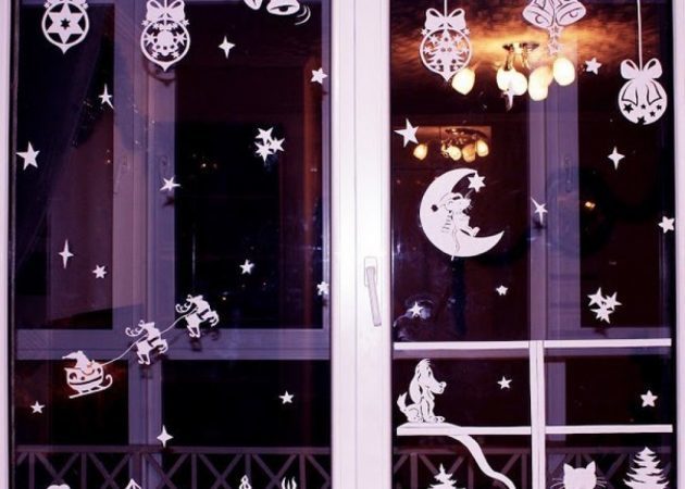 Как да украсят къща в навечерието на Нова година: прозорци