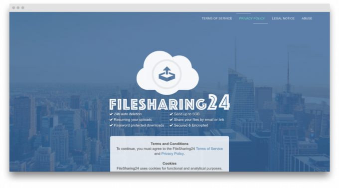 екран FileSharing24