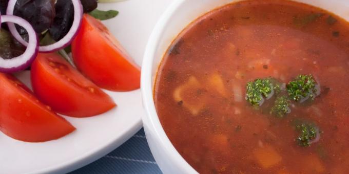 зеленчукови супи: доматена супа с чушки