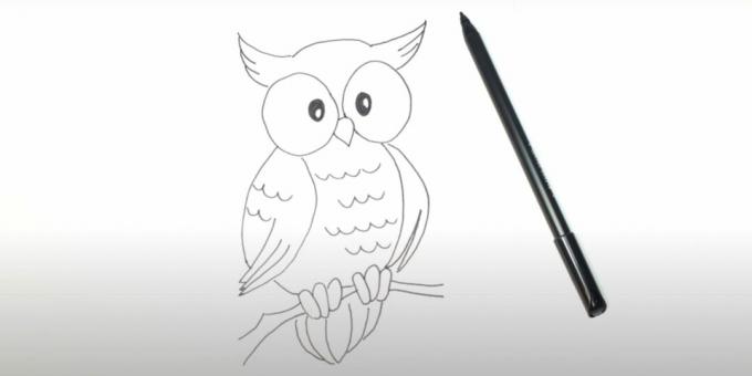 Рисунка с маркер на анимационна сова